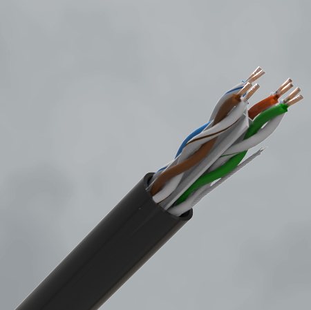 CAT6 External Duct Grade Black 305M Box